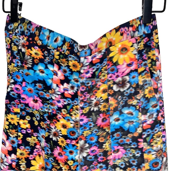 STELLA MCCARTNEY Sophie Silk Set Dark Floral Top Pant IT 40 US 4 Matching Outfit - Picture 10 of 16